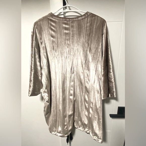 ⚫️ Zara ⚫️ crinkled velvet drop shoulder mini dress/shirt - size small - Picture 2 of 2